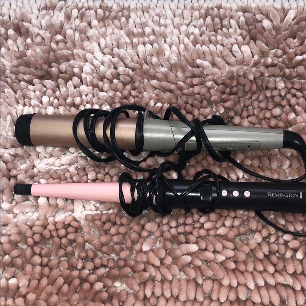 Two Remington curling irons